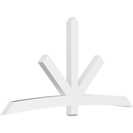 Ekena Millwork Alberta Architectural Grade PVC Gable Bracket, 108"W x 54"H x 4"D x 6"F, 12/12 Pitch GBP108X54X0406ALB00